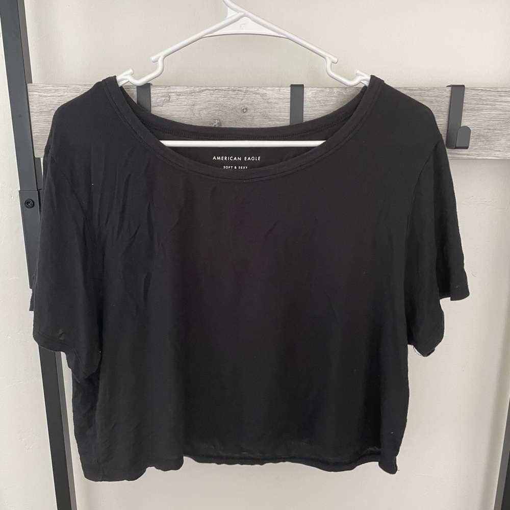 American Eagle Outfitters Classic Black Short Sleeve Tee